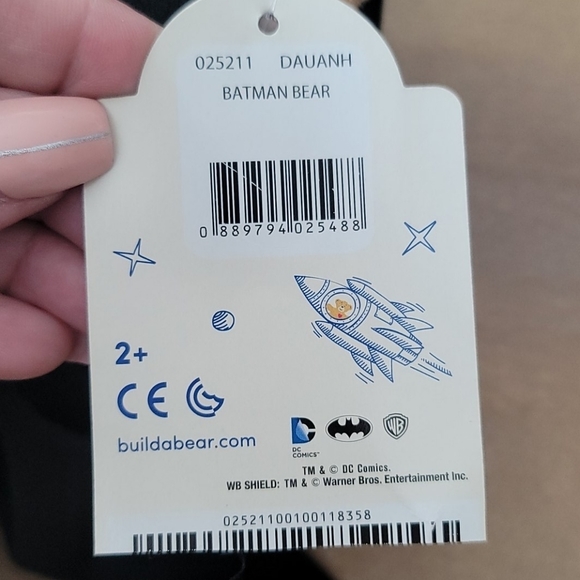 Build-A-Bear BATMAN BEAR with Cape Teddy Plus - Picture 10 of 11